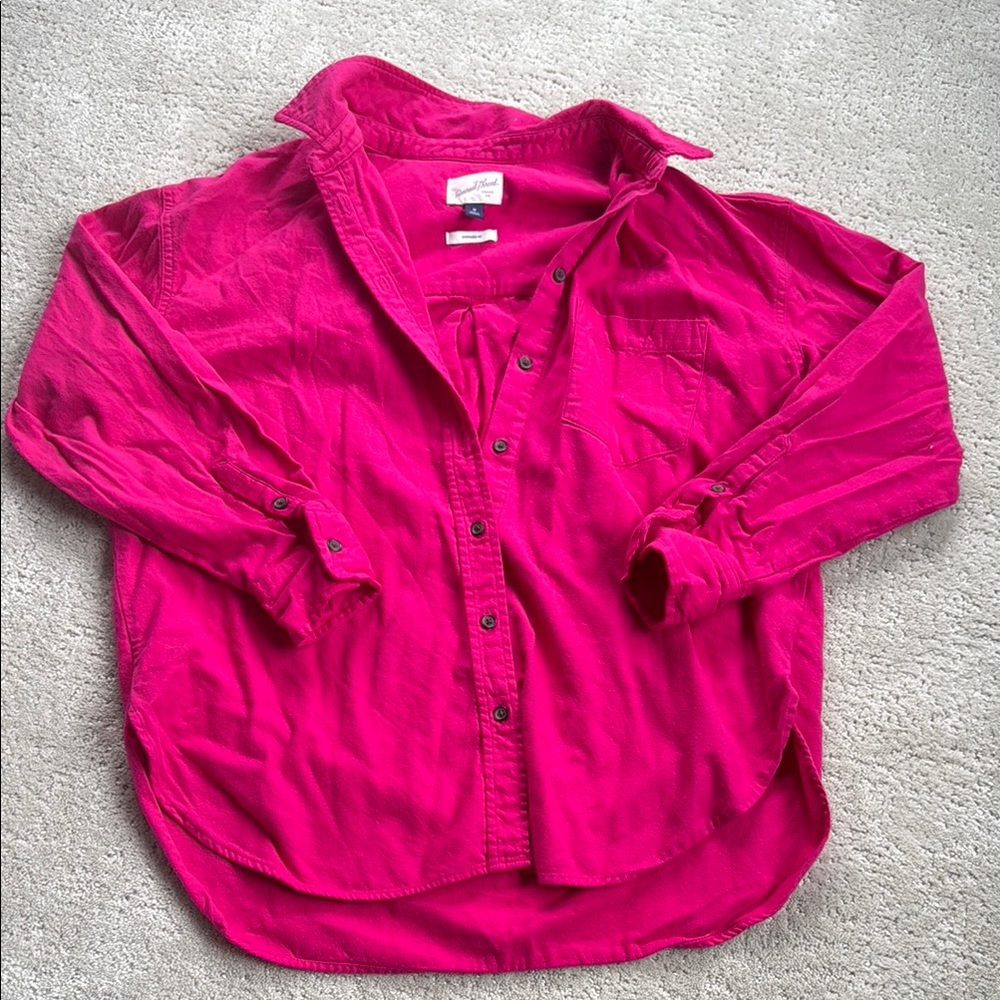 Hot pink oversized flannel!